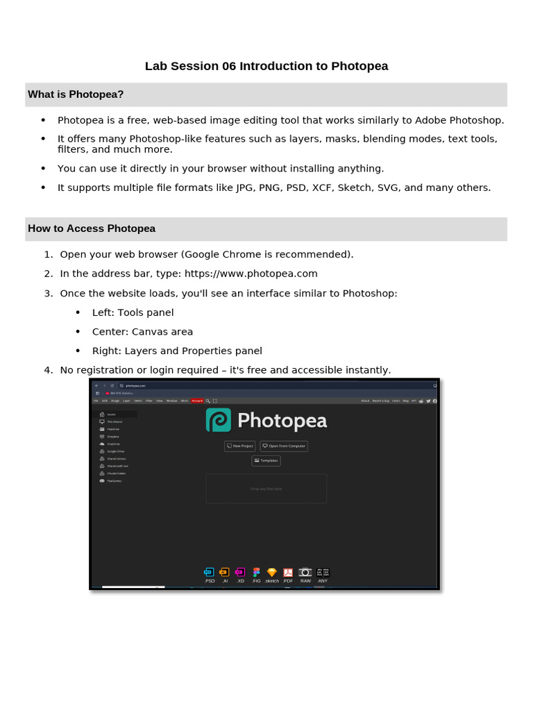 Lab Session 6 Photopea | PDF | Adobe Photoshop | Computer Graphics