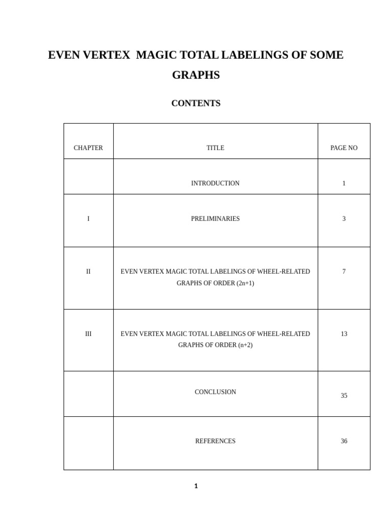 Even Vertex Magic Total Labelings of Some Graphs | PDF | Vertex (Graph ...