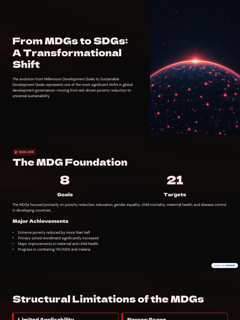 1.0 From MDGs To SDGs A Transformational Shift | PDF | Millennium ...
