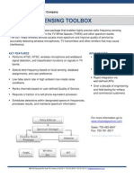 Spectrum Sensing Toolbox Data Sheet 03052012