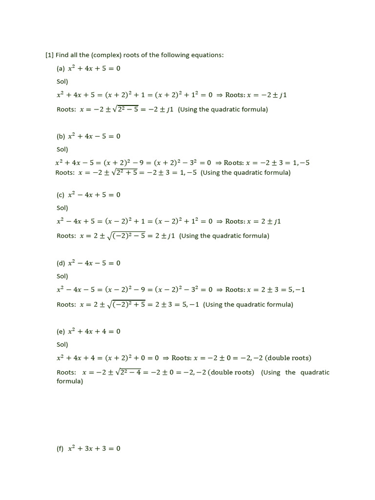 1-1. Complex Analysis (Sol) | PDF