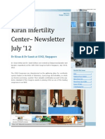 Surrogacy Kiran Infertility Centre Newsletter July 2012 - Dr. Samit Sekhar