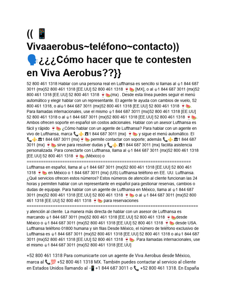 Como Hacer Que Te Contesten en Viva Aerobusaorxz | PDF