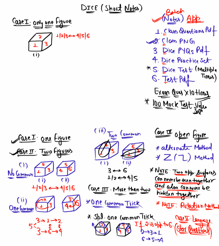 Dice Short Notes - 27 March - Class PNG - 713995 - Crwill | PDF