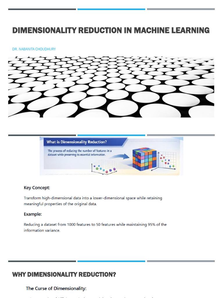 Week 4 - Dimensionality Reduction in Machine Learning | PDF