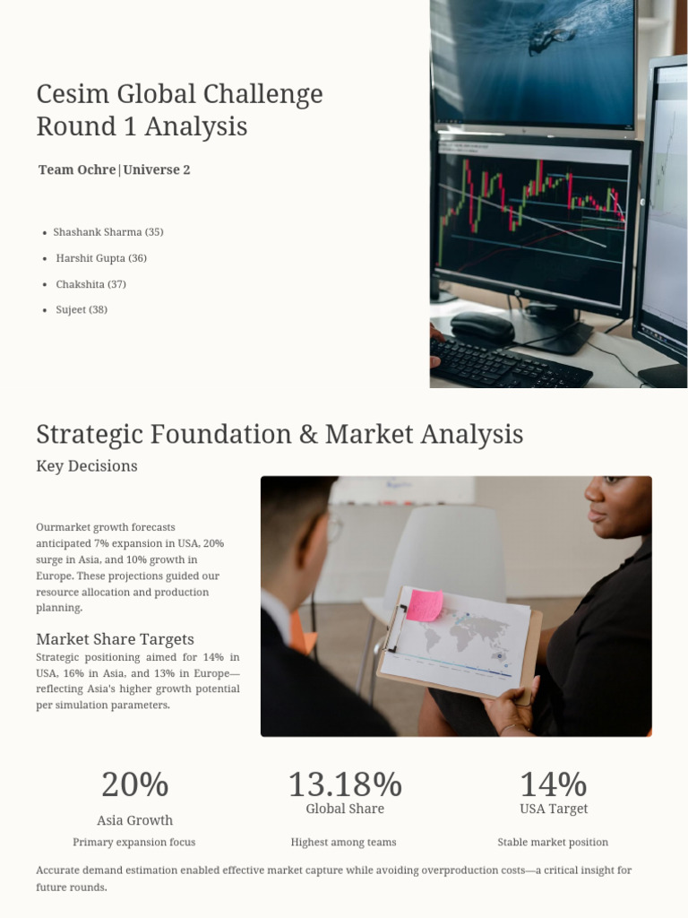 Capstone Simulation Round 1 Analysis PDF | PDF