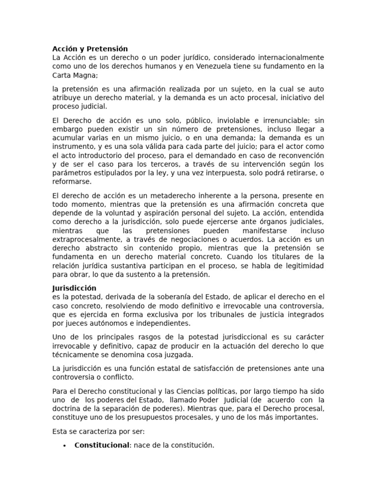Accion o Pretension | PDF