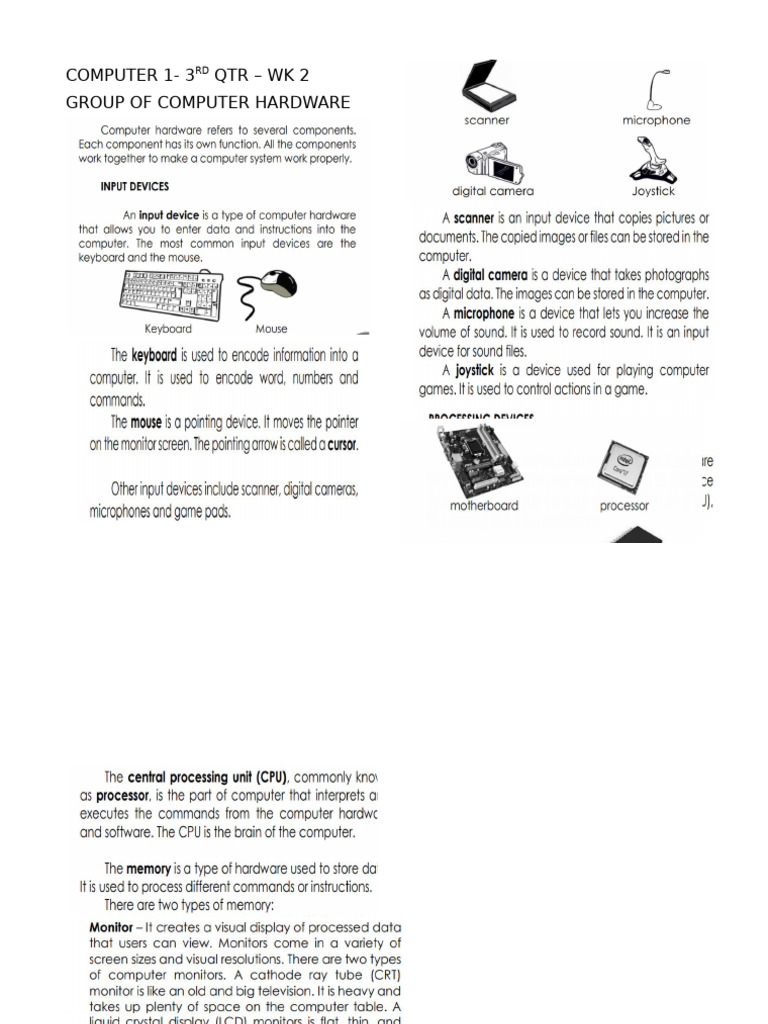Computer 1 - Qtr3 - Wk2 Handouts | PDF