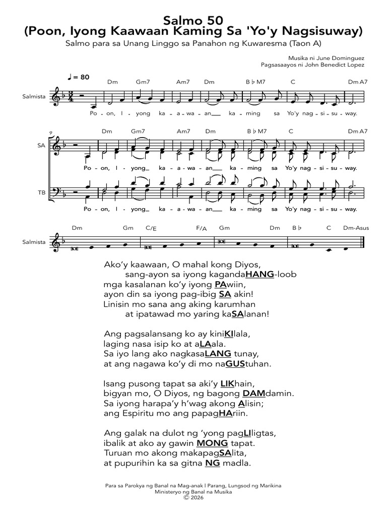 Tagalog Salmo Lent Year A | PDF