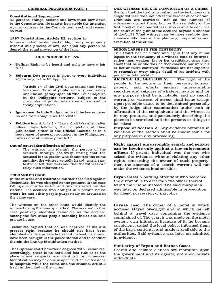 Crim Pro Prelim Part 1 | PDF