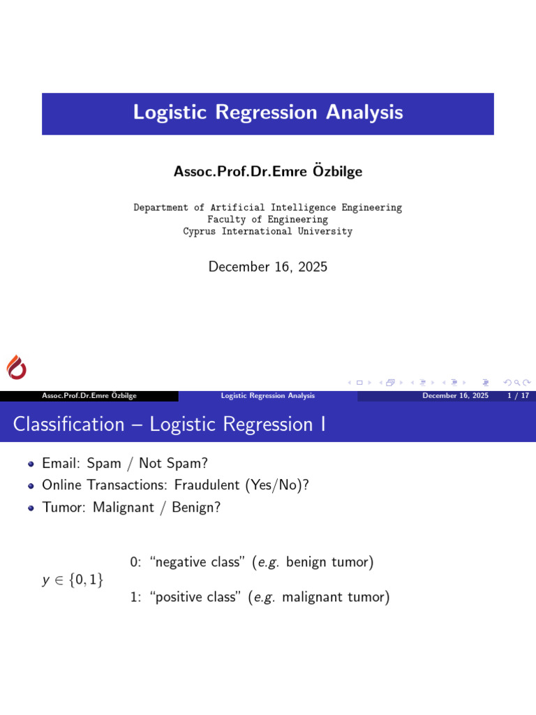 Logistic Regression | PDF