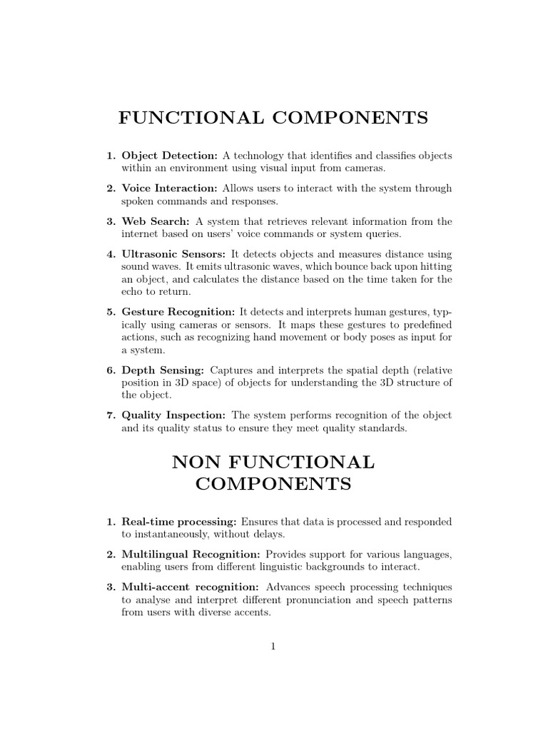 Functional and Non Functional Components | PDF