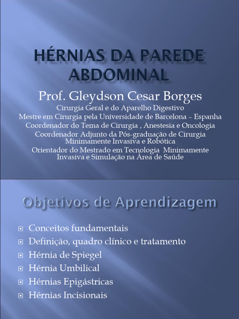 Hérnias Da Parede Abdominal Epigástrica, Umbilical | PDF