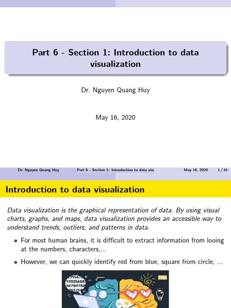 Part 6 Section 1 Introduction To Data Visualization | PDF | Computing ...