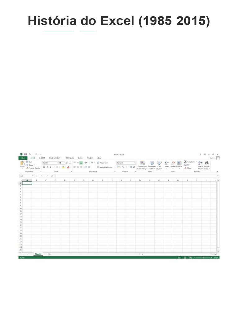 História Do Excel (1985-2015) | PDF