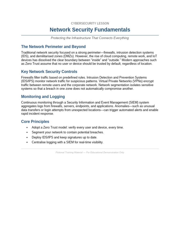Lesson 04 Network Security Fundamentals | PDF