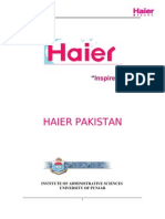 Haier Pakistan Seminar Report