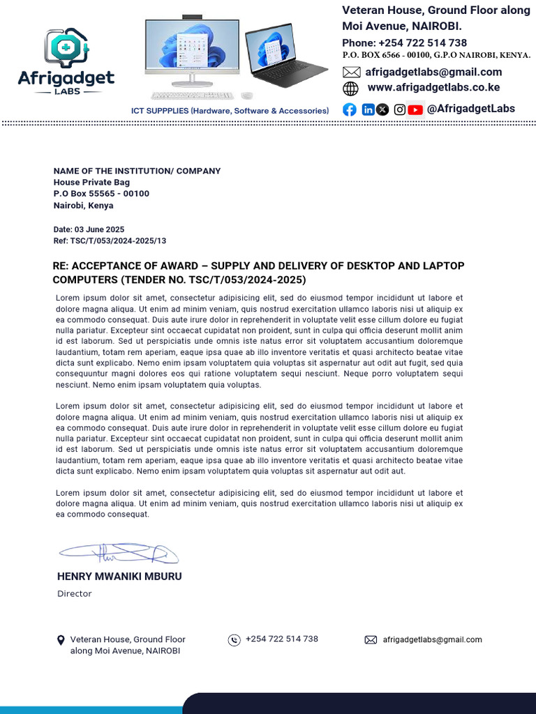 Company Letter Template Format | PDF