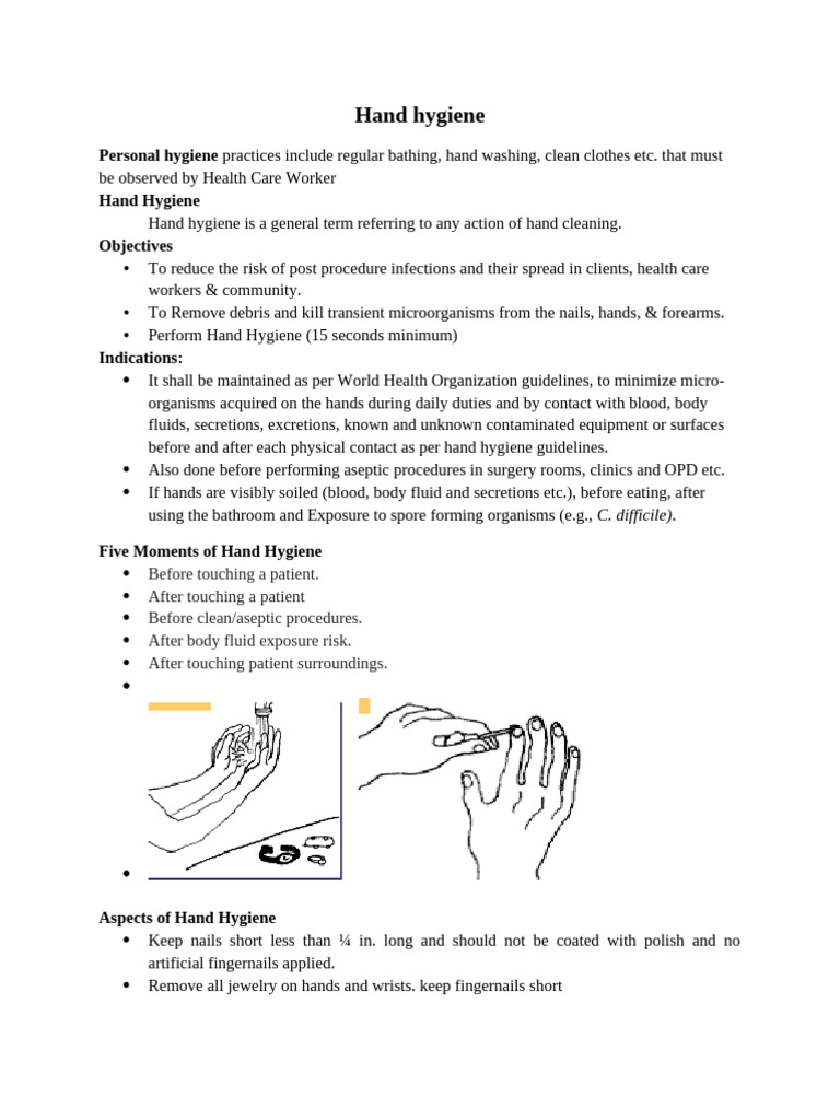 Hand Hygiene | PDF | Hand Washing | Hygiene