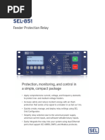 SEL-851 Feeder Protection Relay - Summary - Schweitzer Engineering ...