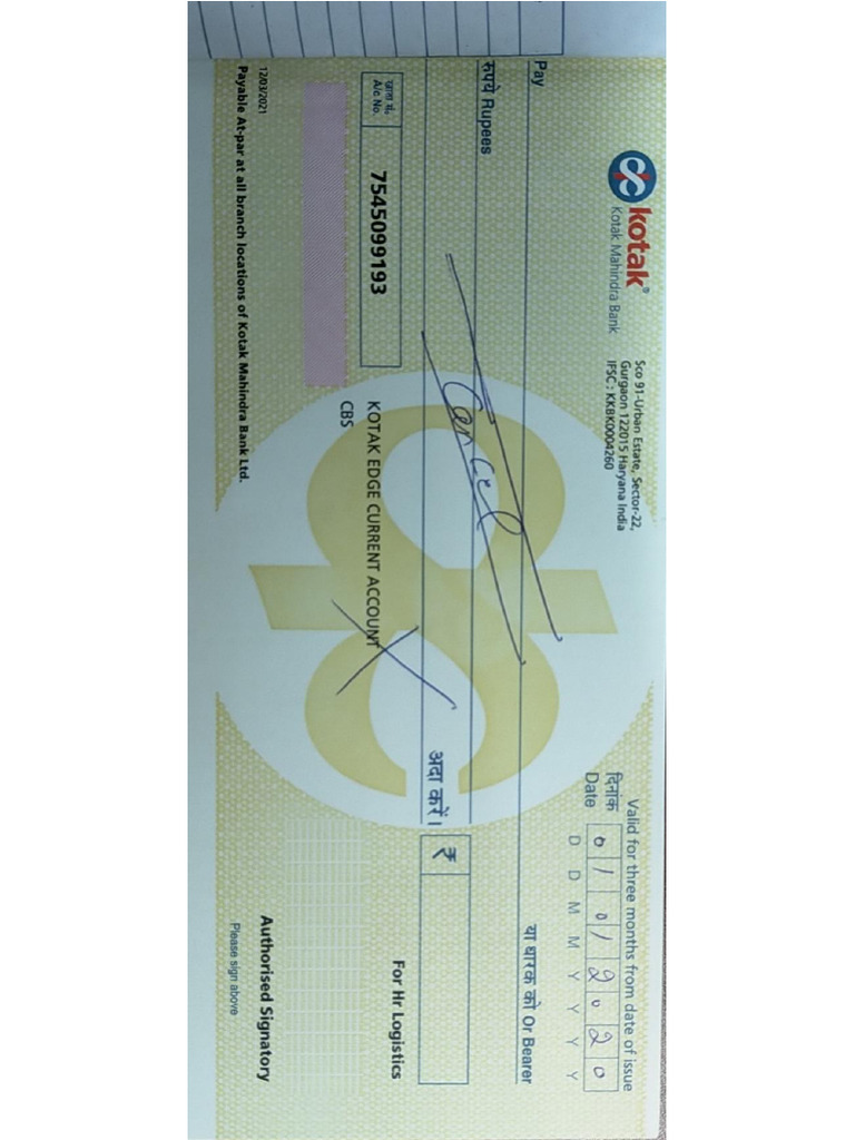 HR Cancel Cheque | PDF