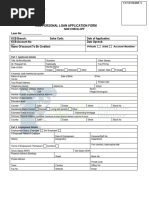 Personal Loan Application Form | PDF | Credit | Finance & Money Management