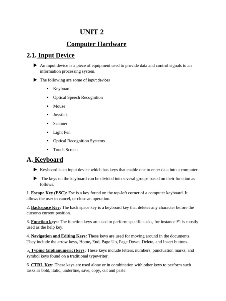 Unit 2 | PDF | Computer Data Storage | Printer (Computing)