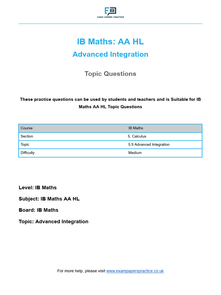 Advanced Integration | PDF