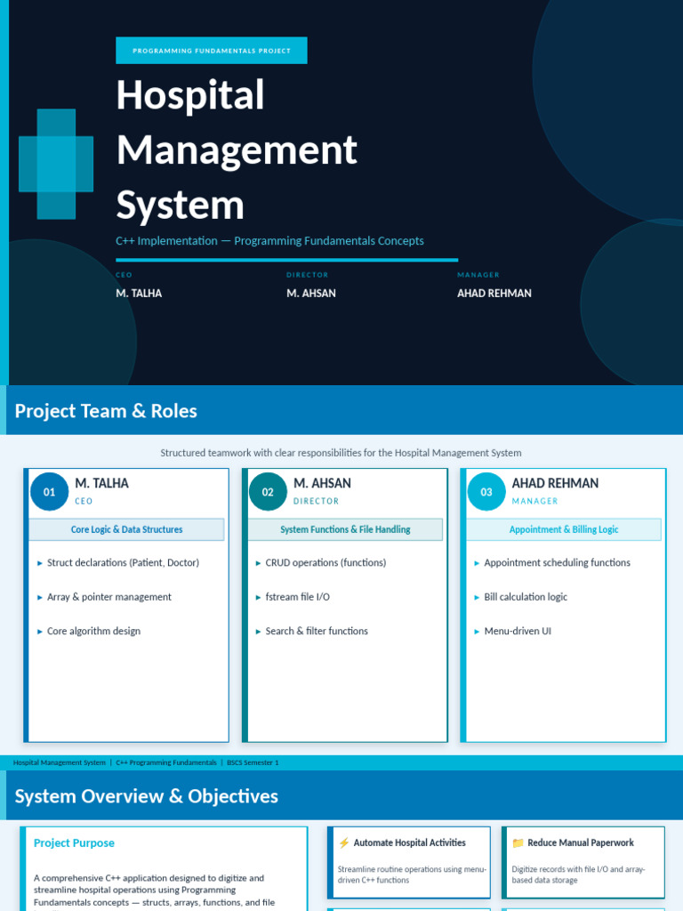 Hospital Management PF Project | PDF | C++ | Pointer (Computer Programming)