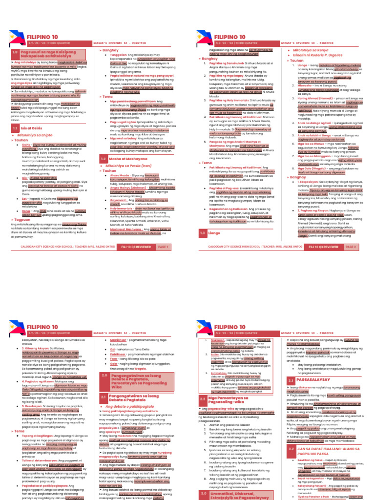 Filipino R | PDF