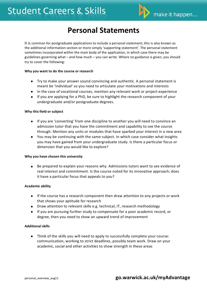 Economics personal statement warwick image