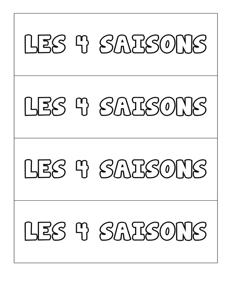 Les 4 Saisons | PDF
