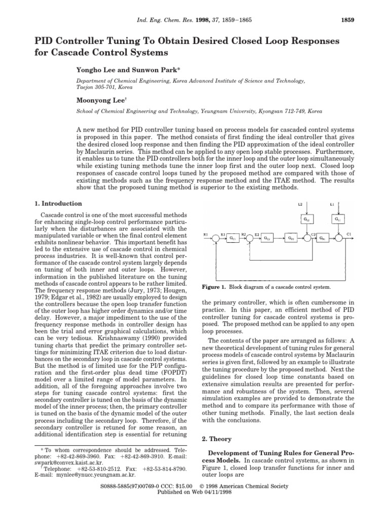 PID Controller Tuning To Obtain Desired | PDF