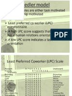 Fiedler Model & Path Goal Theory Of leadership