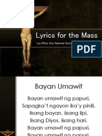 Lyrics For The Mass