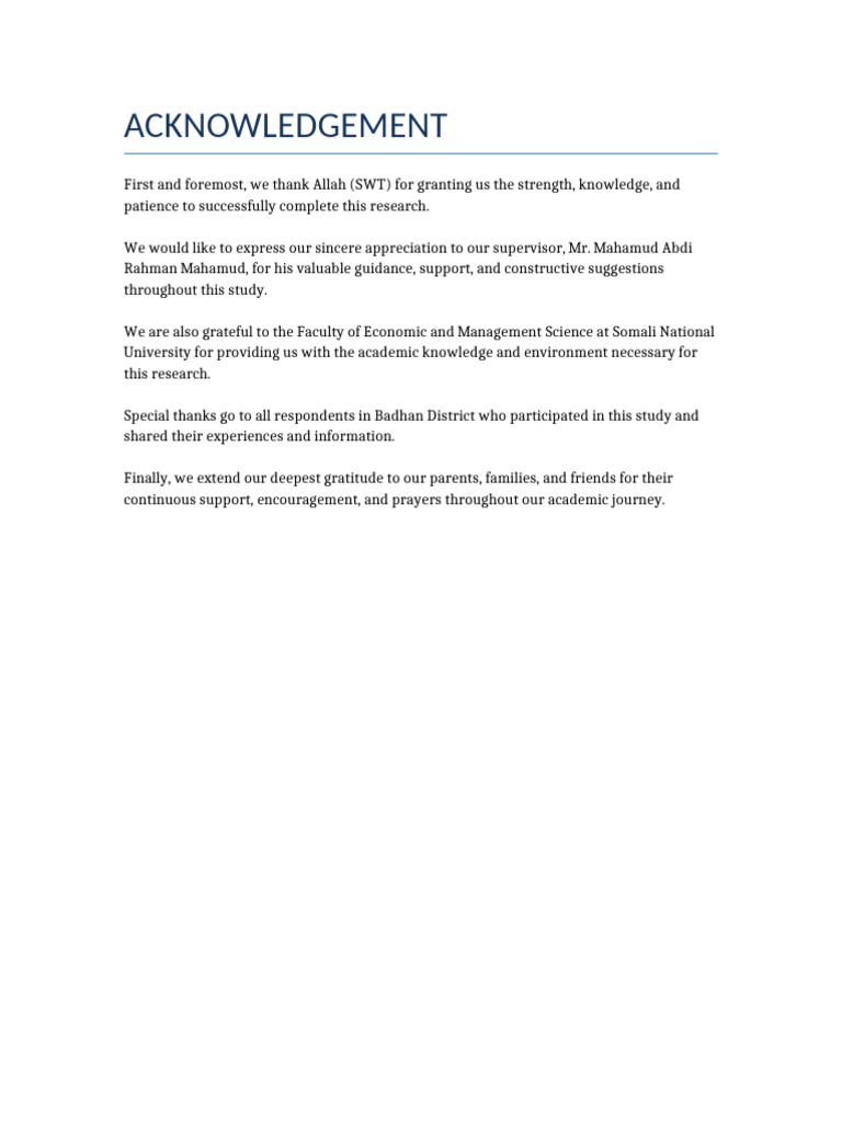 Acknowledgement Thesis | PDF