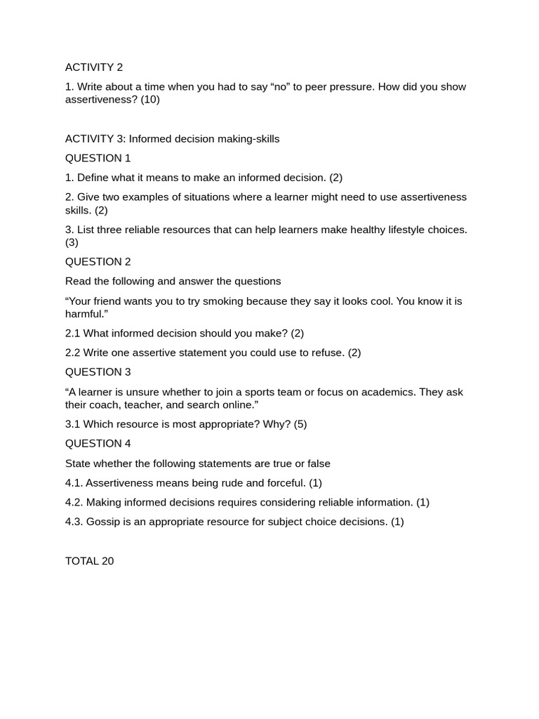 ACTIVITY 2 & 3 Term 1 | PDF