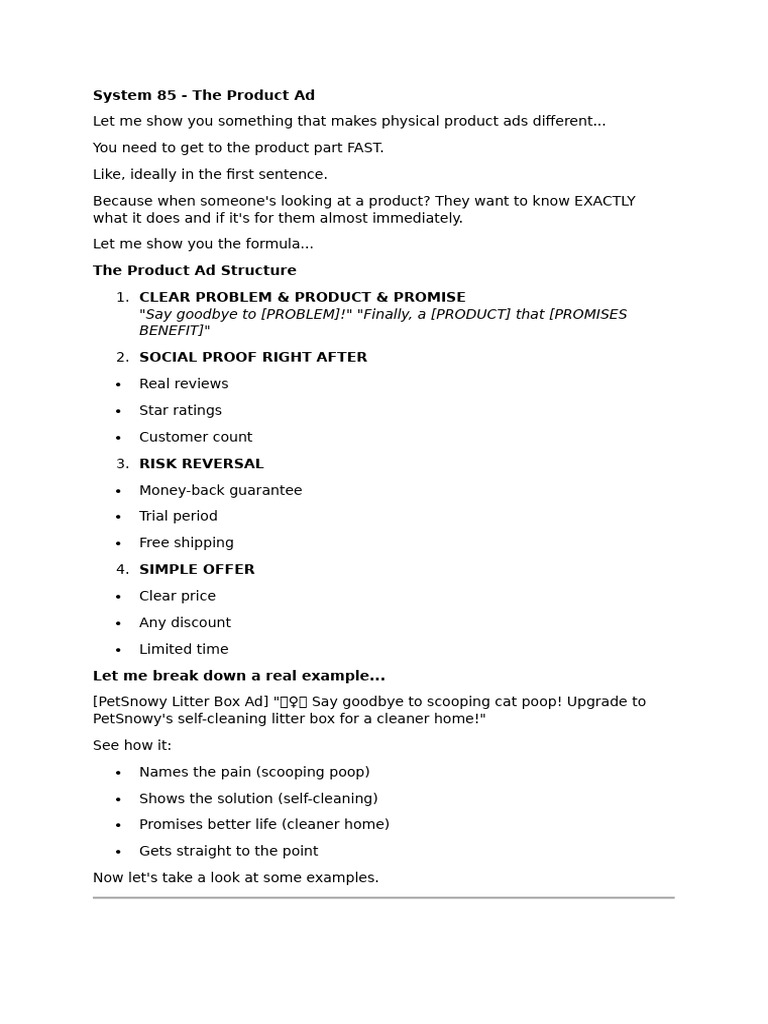 System 85 - The Product Ad | PDF | E Commerce