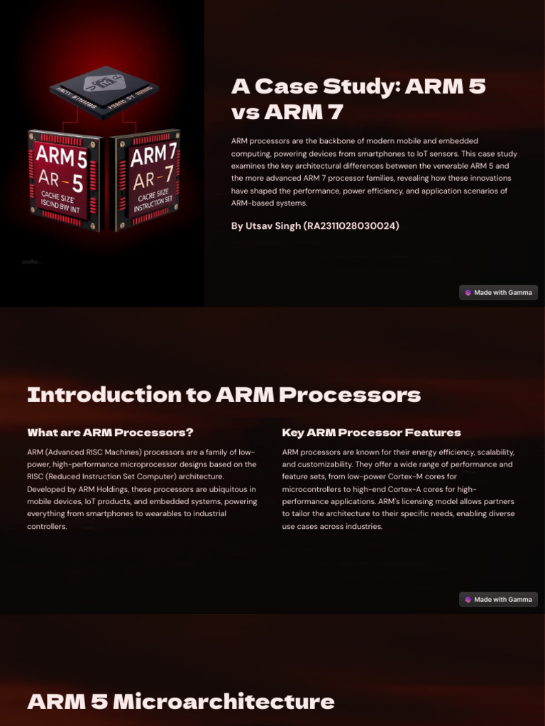 A Case Study ARM 5 Vs ARM 7 | PDF