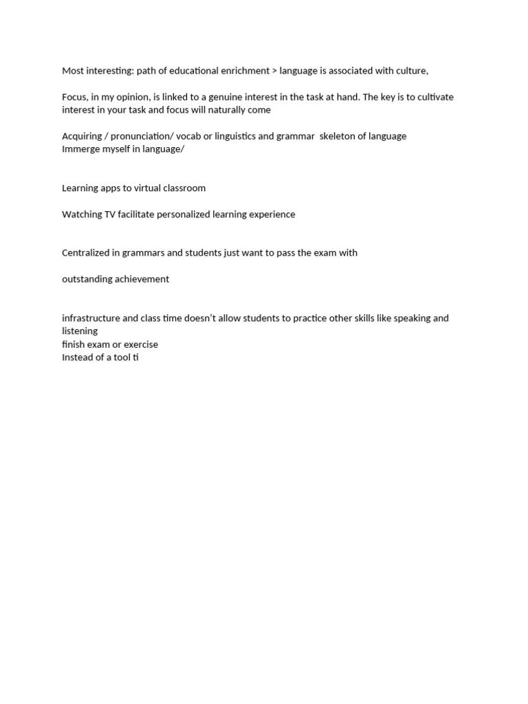 Speaking Note | PDF
