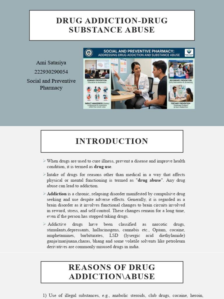 Drug Addiction-Drug Substance Abuse | PDF