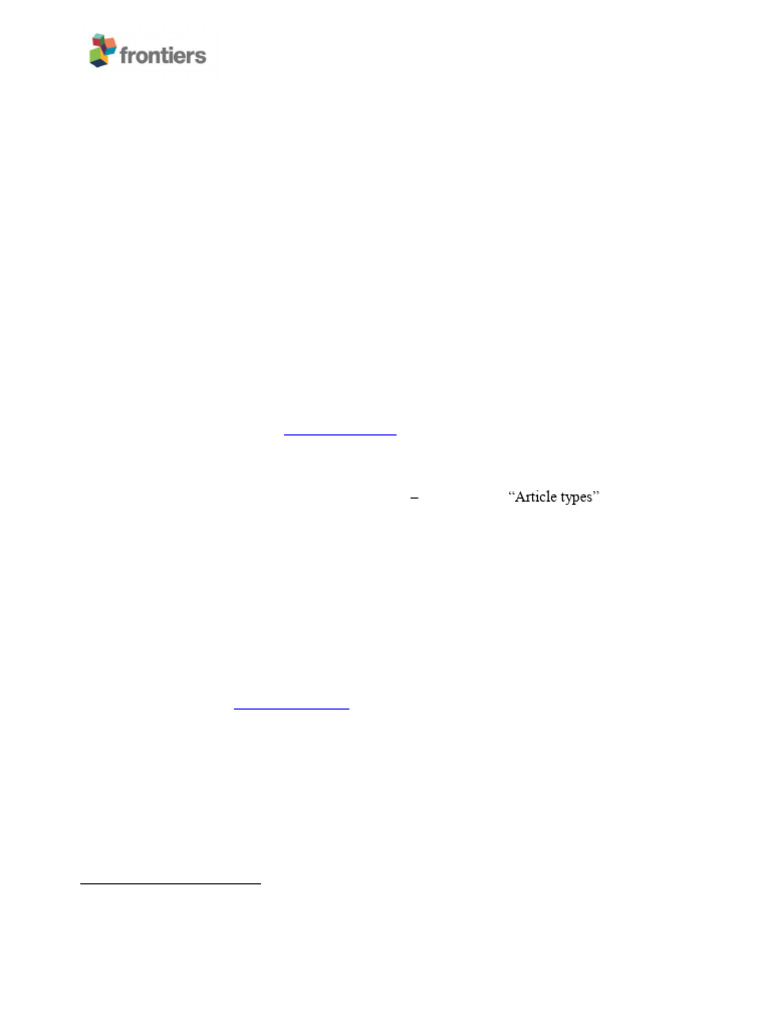 PLANTILLA Frontiers Template | PDF