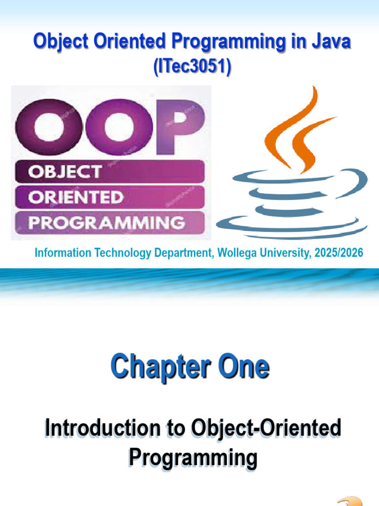 CH 1 Introduction To Object Oriented Programming | PDF