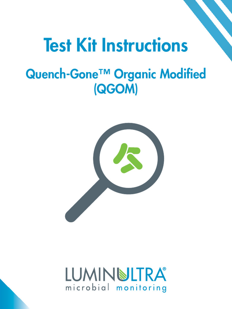 LuminUltra Test Kit Instructions QGOM | PDF | Syringe | Diesel Fuel