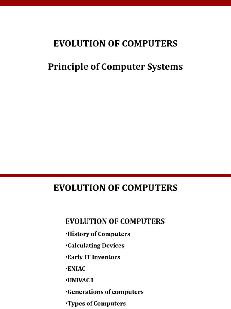 00 Evolution of Computers | PDF
