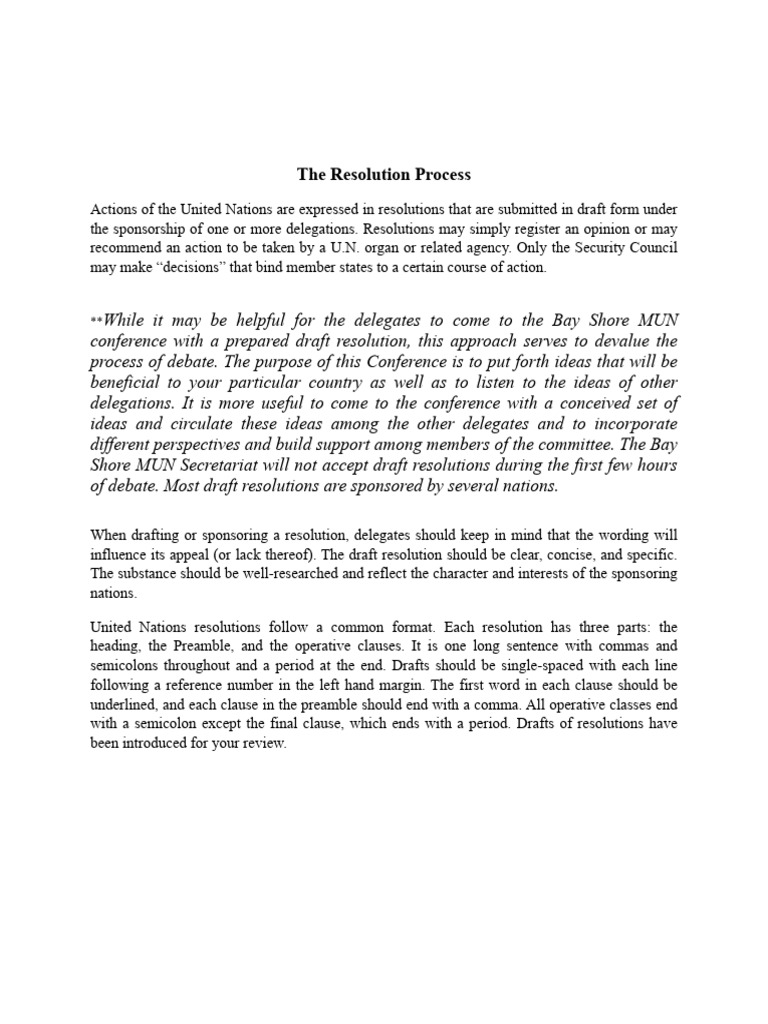 How To Write A Resolution | PDF