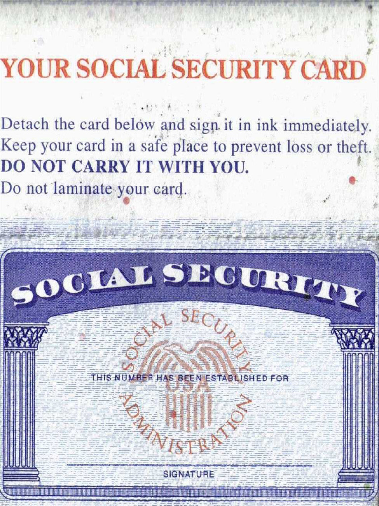 Socialsecuritycard Template | PDF