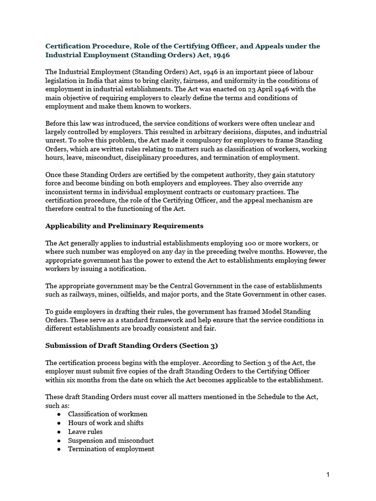 Certification Procedure, Role of The Certifying Officer | PDF | Appeal ...