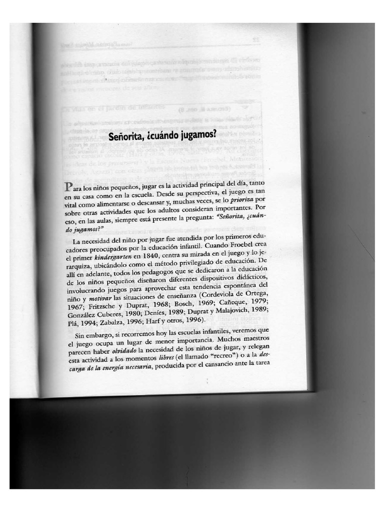 Sarle Juego y Aprendizaje Escolar Cap 1 | PDF