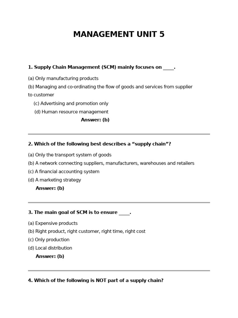 Management Unit 5 | PDF | Recruitment | Supply Chain Management